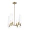 Designers Fountain Bergen Beach 4 Light Contemporary Brushed Gold with Clear Glass Shades Chandelier For Dining Rooms D256M-4CH-BG - alternate 1